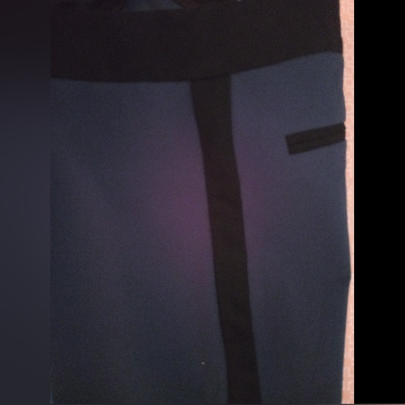 Wide Leg Tuxedo Pant H&M Size 12 Color Bluish Purple w Black Stripe - Picture 4 of 6